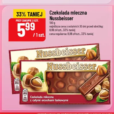 Czekolada mleczna Nussbeisser promocja w POLOmarket