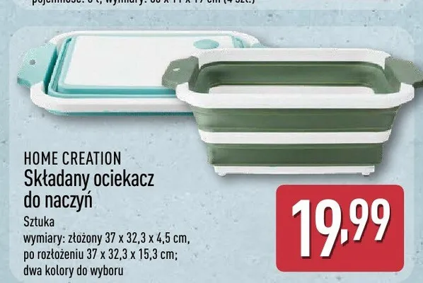 Składany ociekacz do naczyń HOME CREATION promocja w Aldi