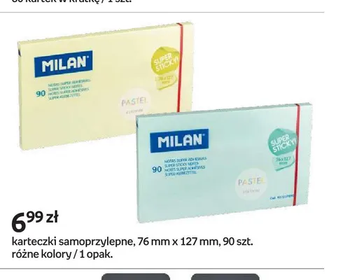 Karteczki samoprzylepne MILAN 76 mm x 127 mm promocja w Empik