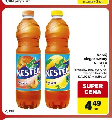 Napój niegazowany Nestea cytryna promocja w Carrefour Market