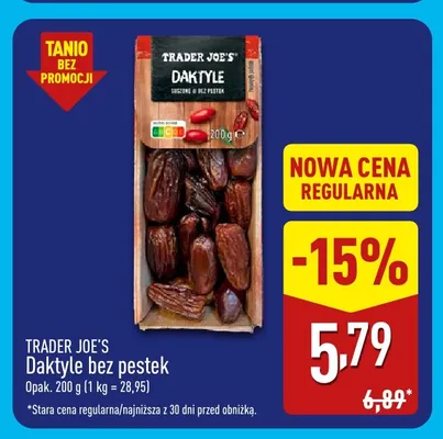 Daktyle bez pestek Trader Joe's promocja w Aldi