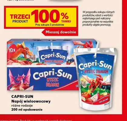 Napój wieloowocowy Capri-Sun Mystic Dragon promocja w Kaufland