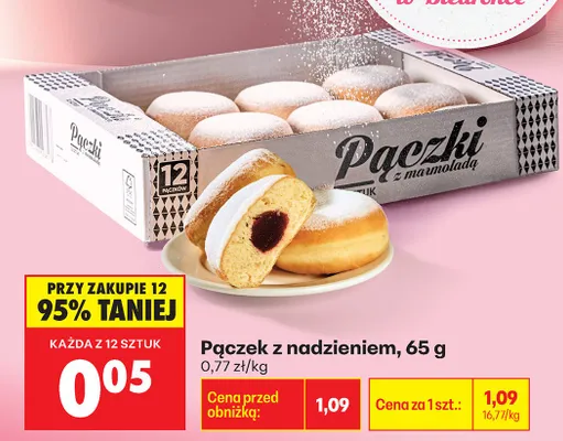 Pączek z nadzieniem promocja w Biedronka