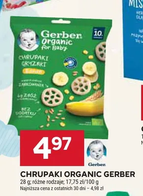 Chrupaki Organic Gerber promocja w Stokrotka