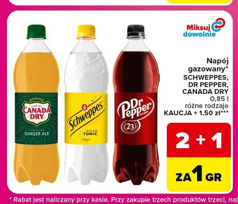 Napój gazowany Schweppes Indian Tonic promocja w Carrefour Express