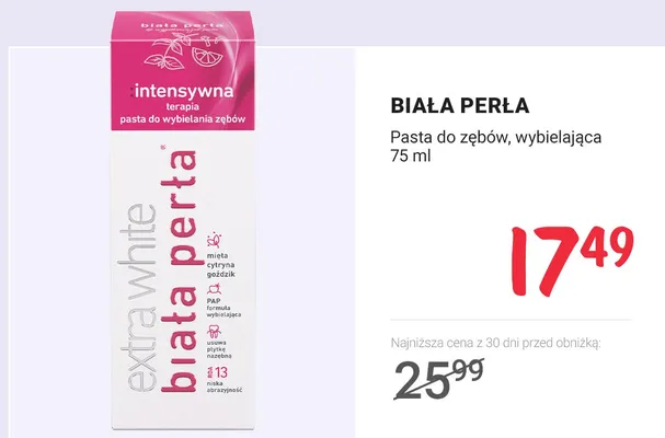 Pasta do zębów, wybielająca promocja w Rossmann