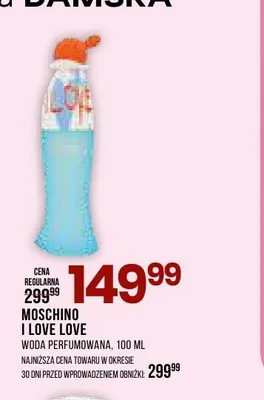 Woda perfumowana Moschino I Love Love promocja w Drogerie Natura