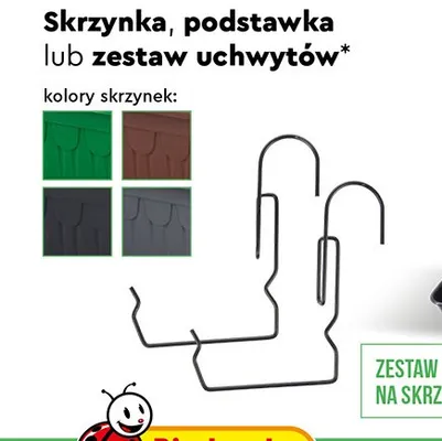 Zestaw 2 uchwytów metalowych na skrzynkę promocja w Biedronka