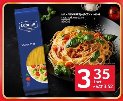 Makaron bezjajeczny Lubella promocja w Selgros