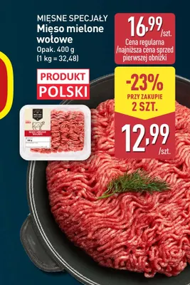 Mięso mielone wołowe Mięsne Specjały promocja w Aldi