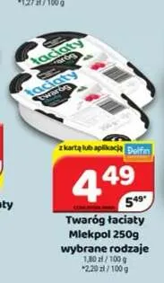 Twaróg Łaciaty Mlekpol promocja w Delfin