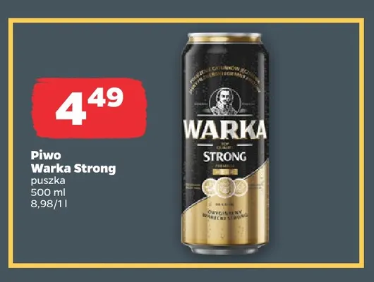 Piwo Warka Strong promocja w Netto
