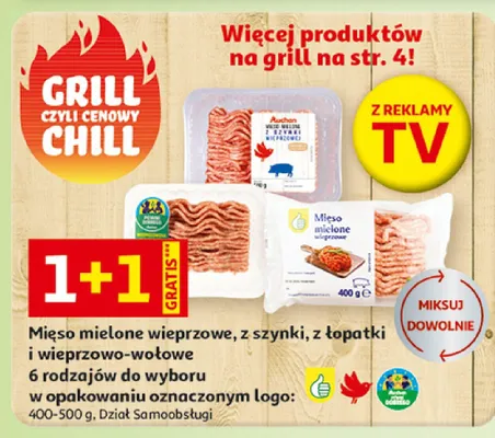 Mięso mielone wieprzowe z łopatki Auchan promocja w Auchan