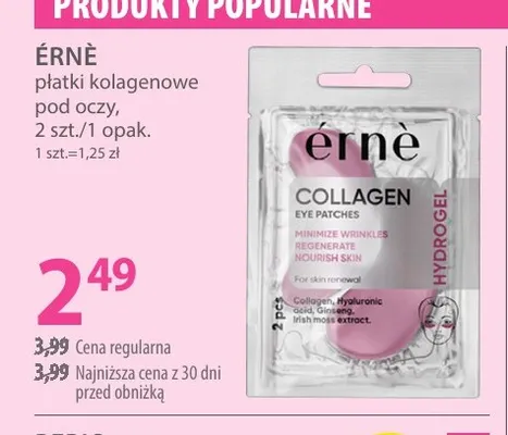 Płatki kolagenowe pod oczy Érnè promocja w Hebe