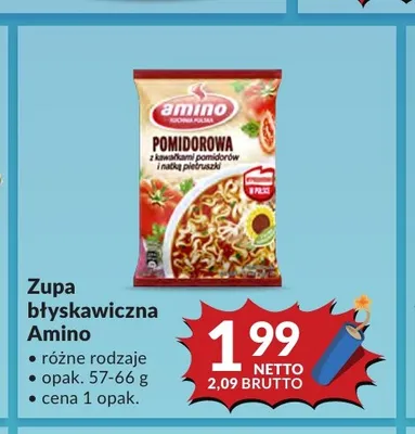 Zupa błyskawiczna Amino pomidorowa promocja w Makro