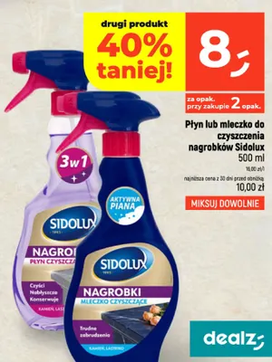 Płyn do czyszczenia nagrobków Sidolux promocja w Dealz