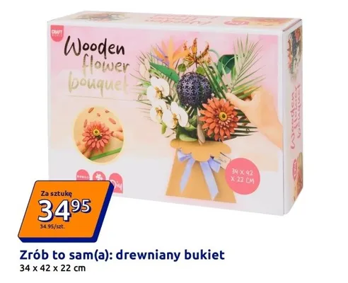 Zrób to sam(a): drewniany bukiet promocja w Action