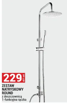 Zestaw natryskowy ROUND z deszczownicą 1-funkcyjna ręczka promocja w Merkury Market