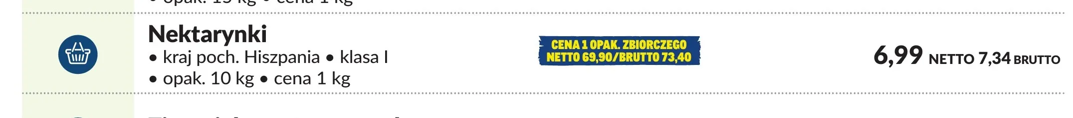 Nektarynki promocja w Makro