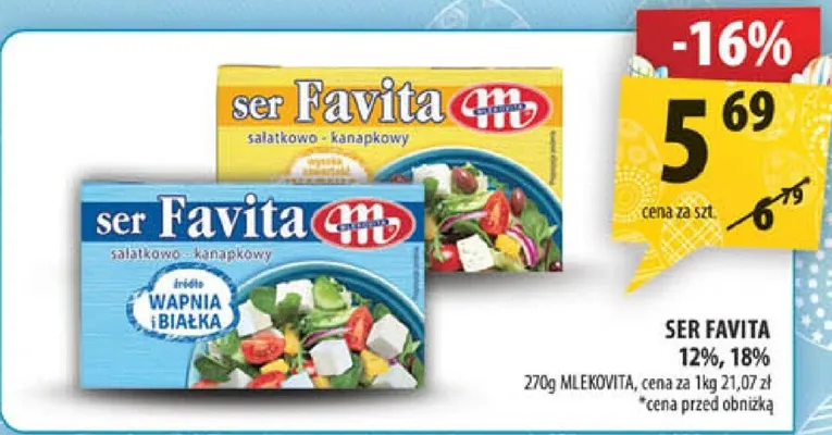 Ser Favita 12%, 18% promocja w Arhelan