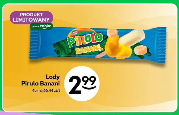Lody Pirulo Banani promocja w Żabka