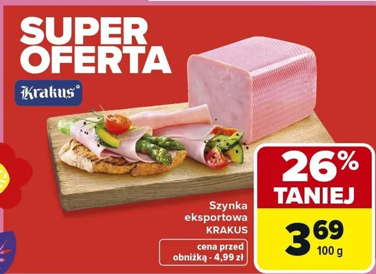 Szynka eksportowa promocja w Carrefour Market