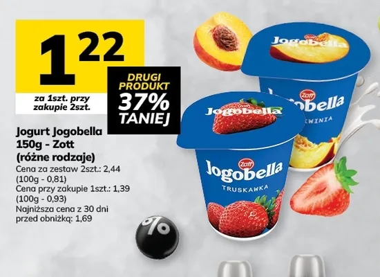 Jogurt Jogobella Zott promocja w Hitpol