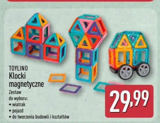 Klocki magnetyczne TOYLINO pojazd promocja w Aldi