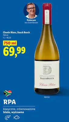 Wino Dasch Bosch Chenin Blanc białe wytrawne promocja w Lidl