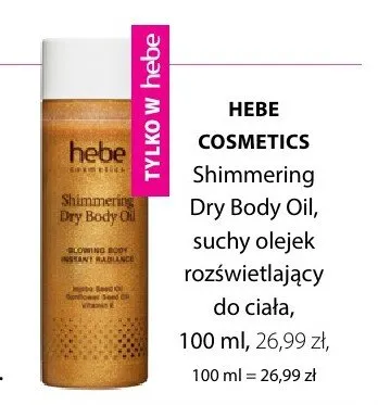 Olejek suchy rozświetlający do ciała Shimmering Dry Body Oil promocja w Hebe