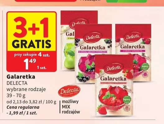 Galaretka Delecta promocja w Intermarche