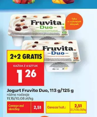 Jogurt Fruvita Duo promocja w Biedronka