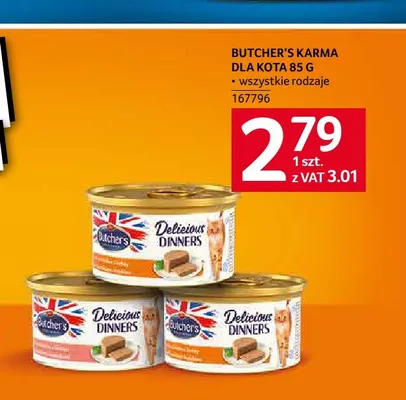 Karma dla kota Delicious Dinners Butcher's 85 g promocja w Selgros