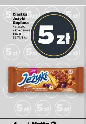 Ciastka Jeżyki Classic Goplana promocja w Netto