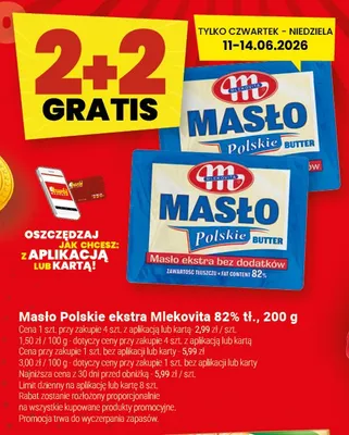 Masło Polskie ekstra Mlekovita 82% tł. promocja w Twój Market