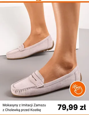 Mokasyny z imitacji zamszu z cholewką przed kostkę Born2be promocja w Born2be