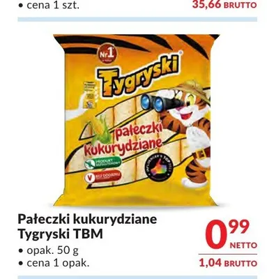 Pałeczki kukurydziane Tygryski TBM promocja w Makro