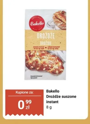 Drożdże suszone instant Bakello promocja w Biedronka