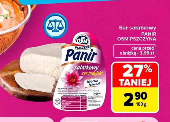 Ser sałatkowy Panir OSM Pszczyna promocja w Carrefour