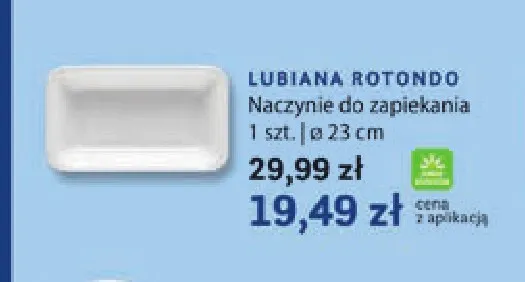 Naczynie do zapiekania 23 cm Lubiana Rotondo promocja w Stokrotka