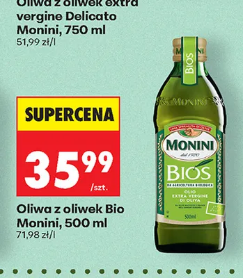 Oliwa z oliwek Bio Monini promocja w Biedronka