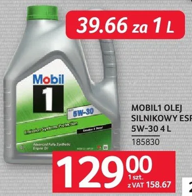 Olej silnikowy MOBIL1 OLEJ SILNIKOWY ESP 5W-30 4 L promocja w Selgros