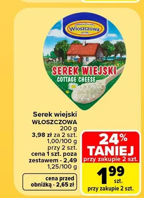 Serek wiejski Włoszczowa promocja w Carrefour Market