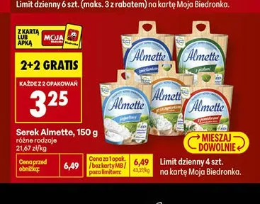 Serek Almette śmietankowy promocja w Biedronka