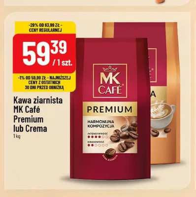Kawa ziarnista MK Café Premium promocja w POLOmarket