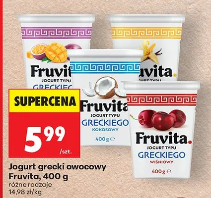 Jogurt grecki owocowy  promocja w Biedronka