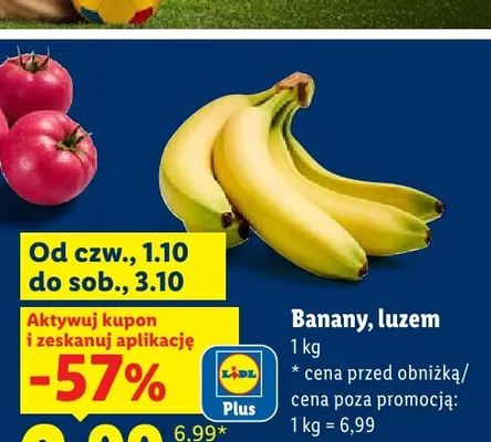 Banany luzem promocja w Lidl