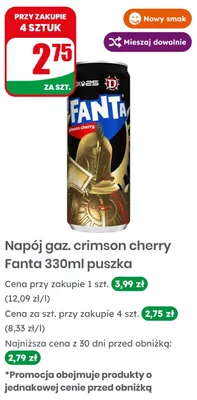 Napój gazowany Fanta Crimson Cherry promocja w Dino