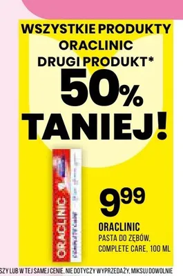 Pasta do zębów Oraclinic Complete Care promocja w Drogerie Natura