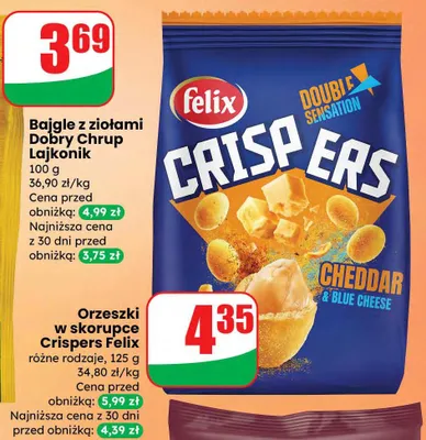 Bajgle z ziołami Dobry Chrup promocja w Dino